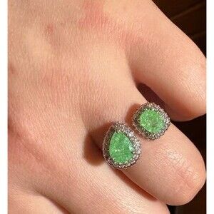 Green Gemstone Open Space RIng